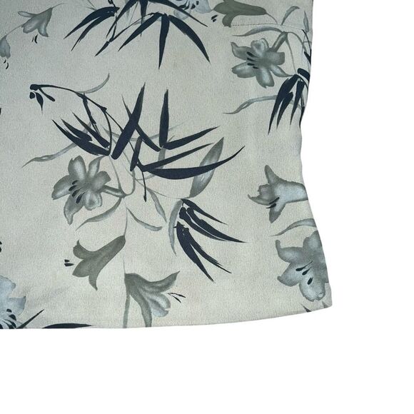 VINTAGE HARVÉ BENARD Green Floral Lined Tank Top Blouse Size 4 - Picture 3 of 7